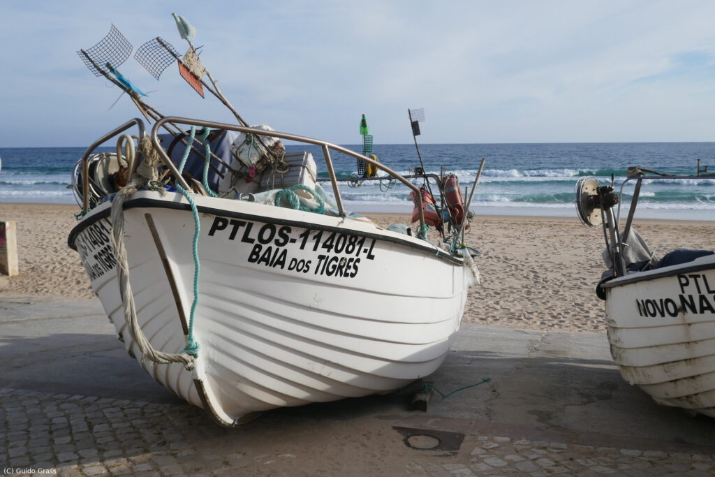 Fisher boat on Salema beach